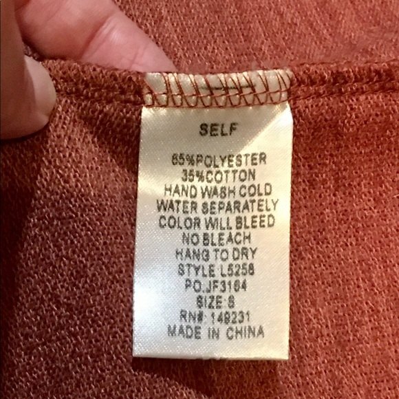 Kori Womens America Wrap Cardigan Sweater Rust Size Small - Picture 6 of 9